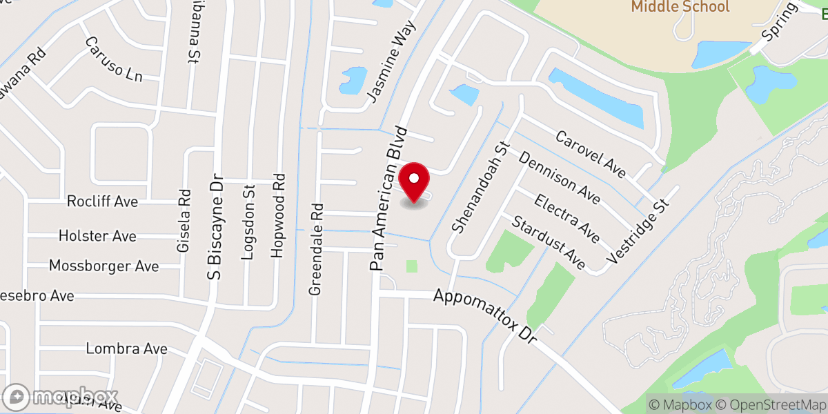 Map showing location of Gulf Coast Christian Academy