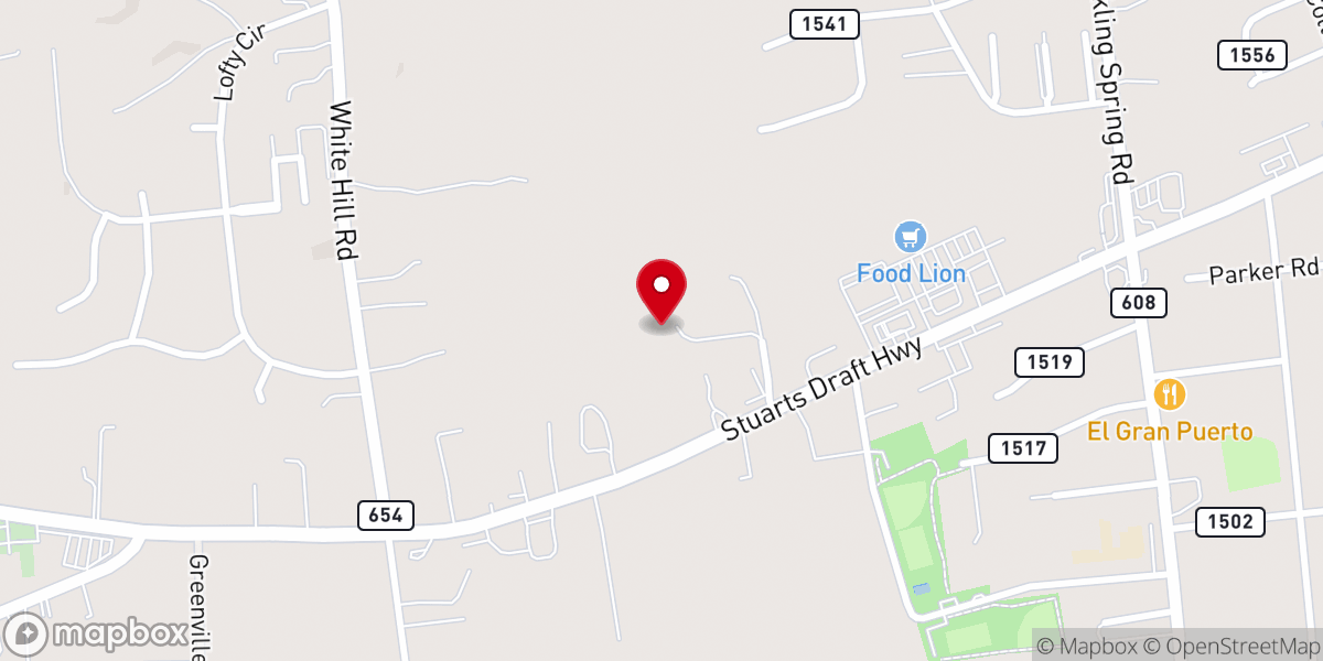 Map showing location of Valley Baptist Church