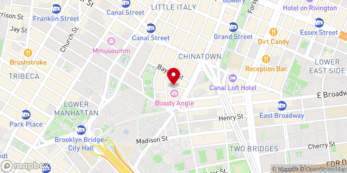 Map showing location of The First Chinese Baptist Church