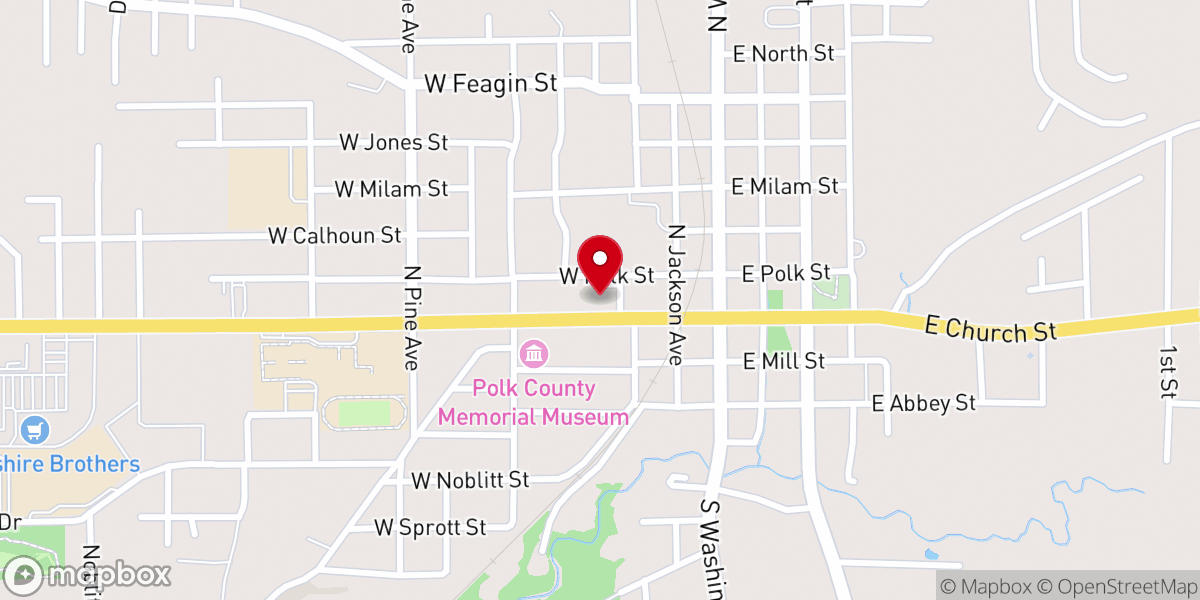Map showing location of First National Bank-Livingston