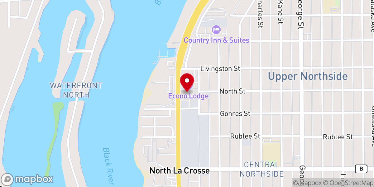 Map showing location of Viterbo University Chapel