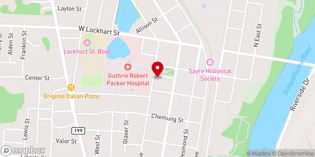 Map showing location of Church of the Redeemer