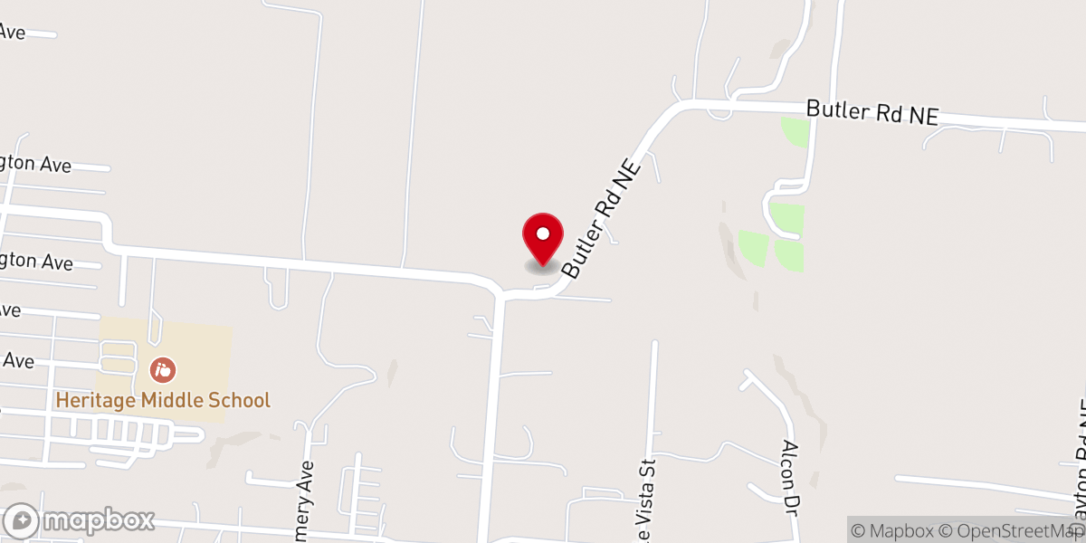 Map showing location of Eastland Heights Baptist Church