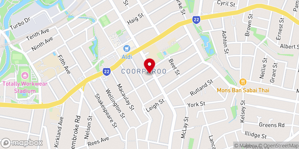 Map showing location of City South Baptist Church