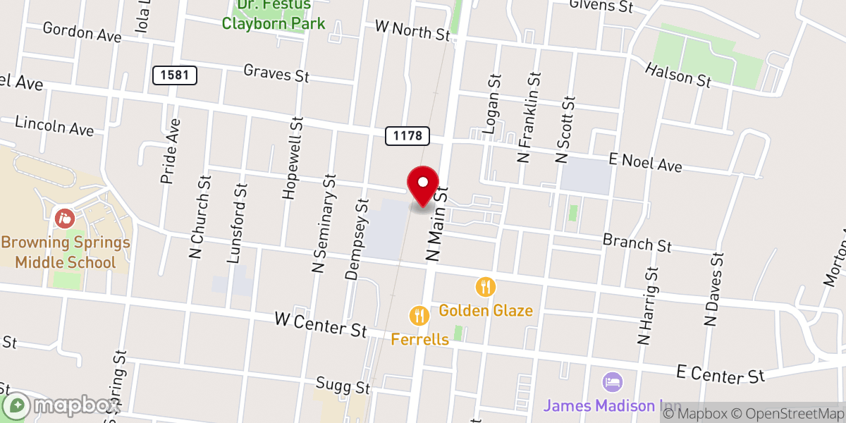 Map showing location of St Mary's Episcopal Church