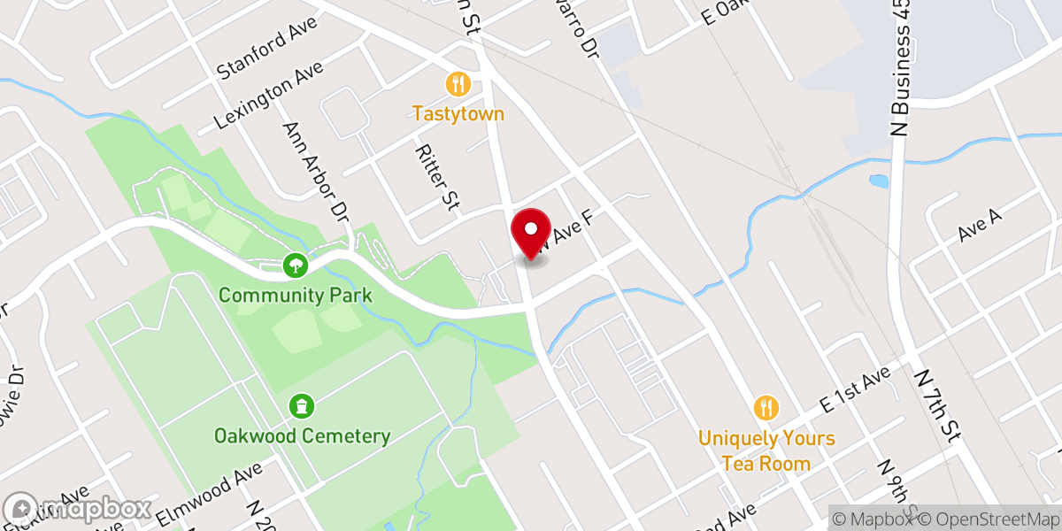 Map showing location of Community Chapel