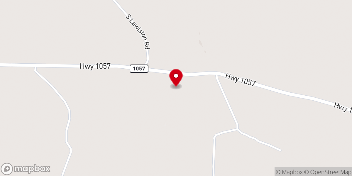 Map showing location of Beulah Church
