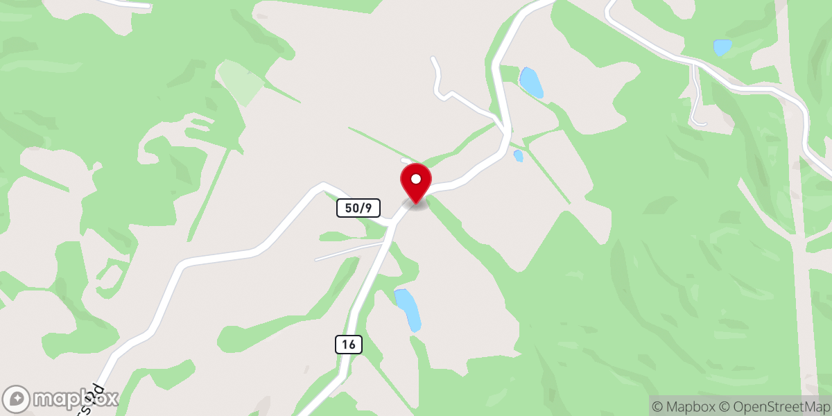 Map showing location of Beaver Run Church