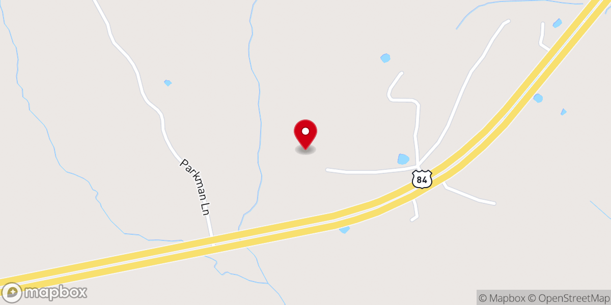 Map showing location of Pin Oak Church