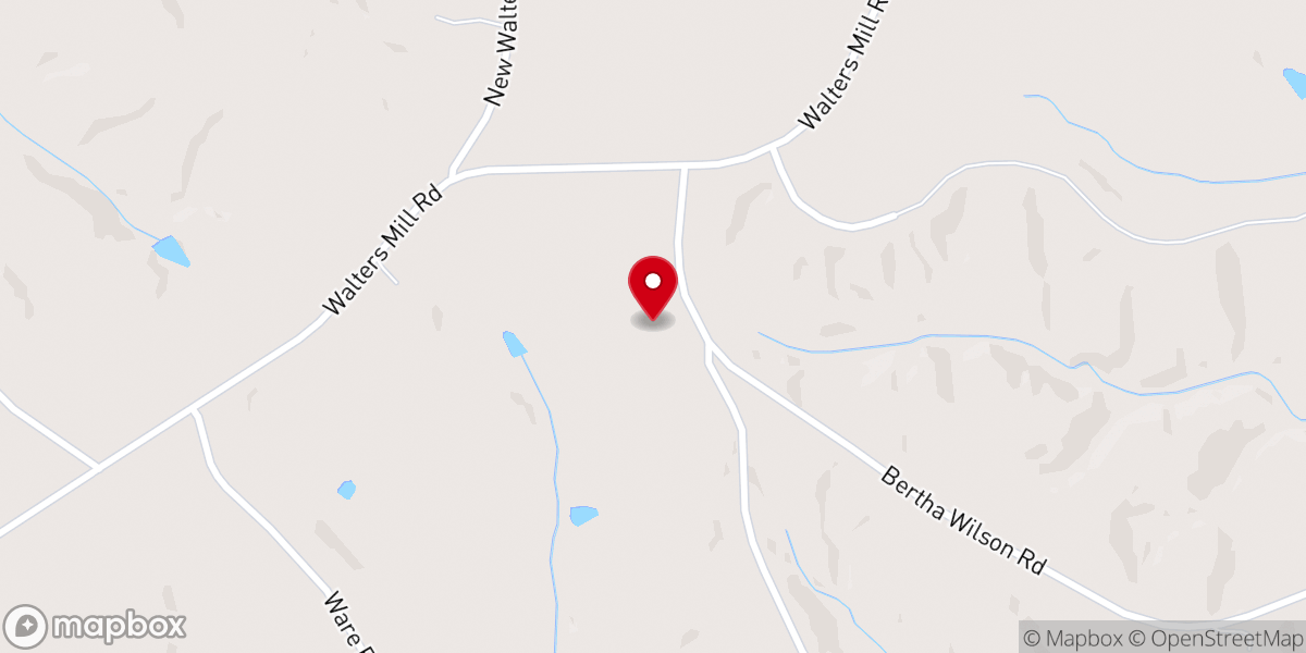 Map showing location of Ebenzer Church
