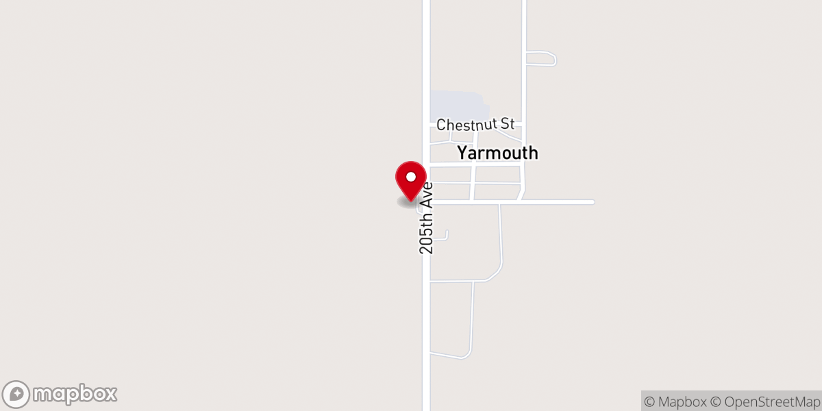 Map showing location of Yarmouth Community Congregational Church