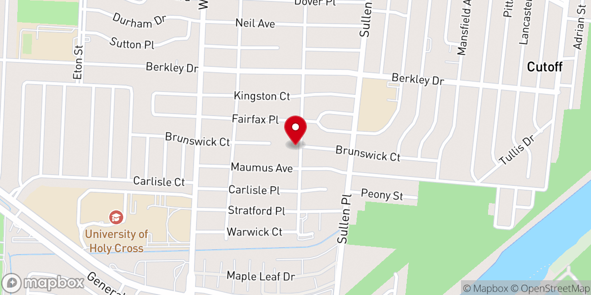 Map showing location of St. Philip's Episcopal Church