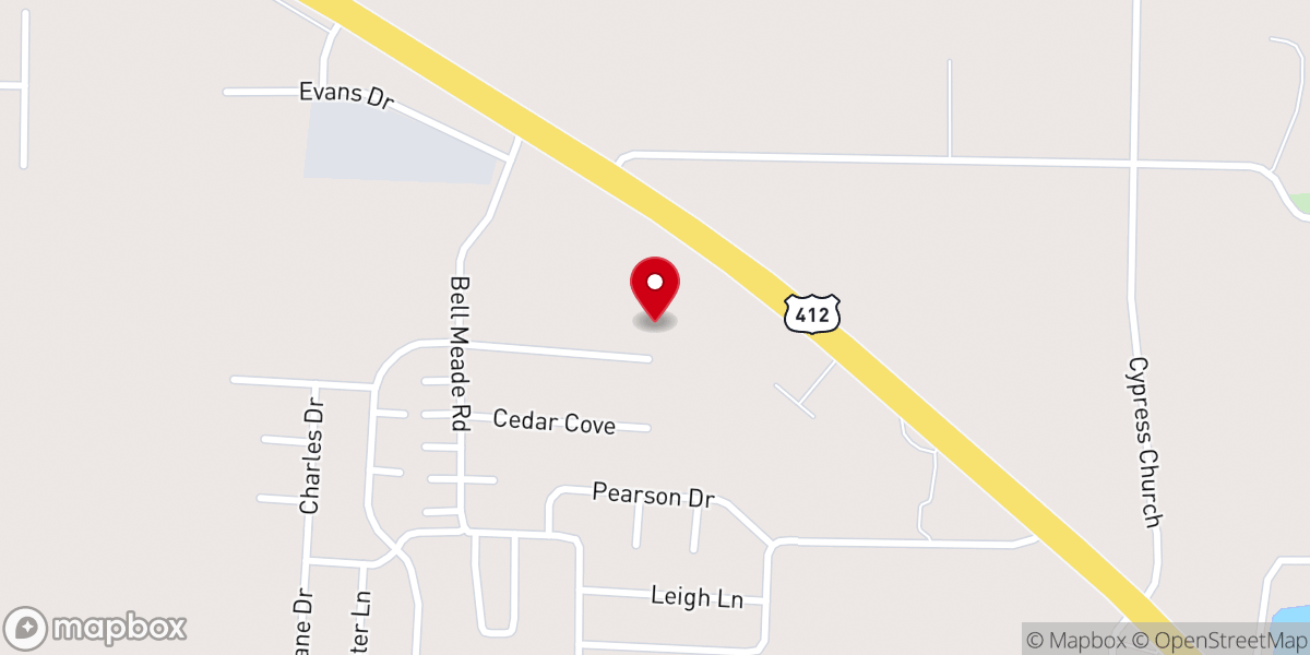 Map showing location of Grace Chapel Family Church