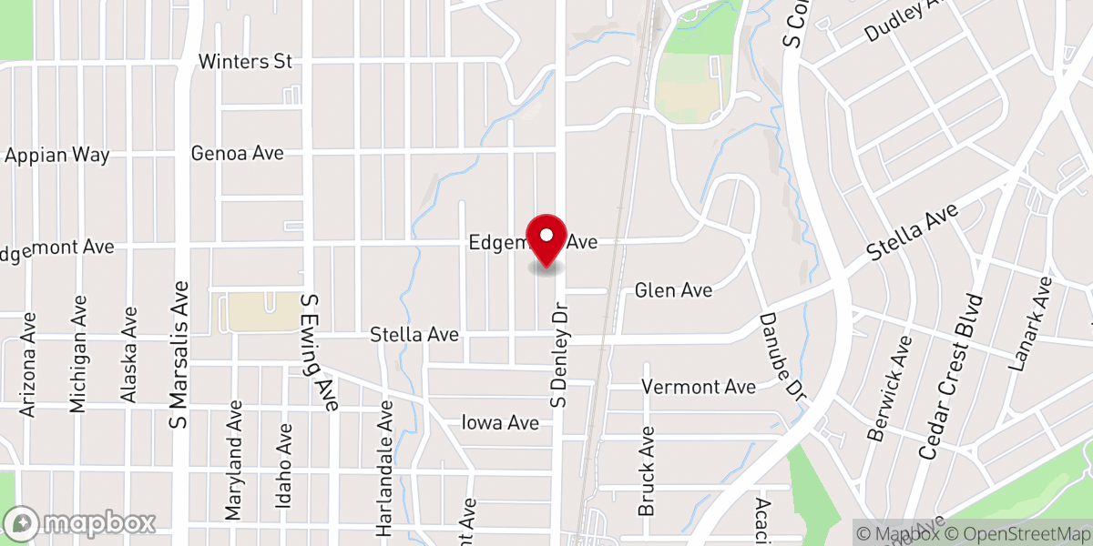 Map showing location of Denley Drive Missionary Baptist Church