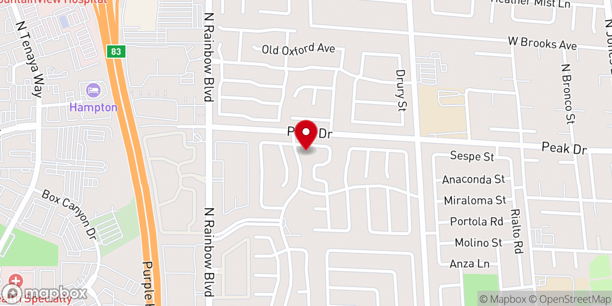 Map showing location of The Church of Las Vegas