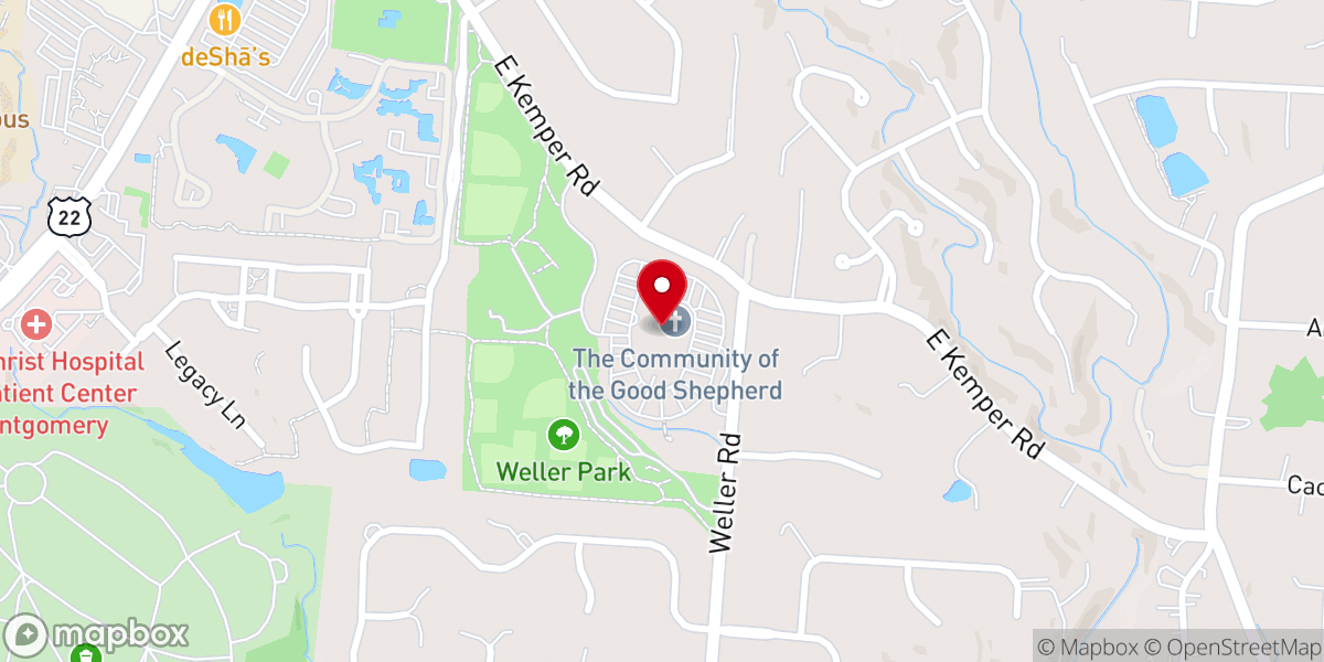 Map showing location of The Community of the Good Shepherd