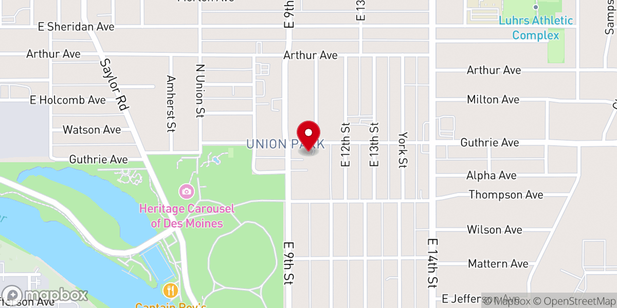 Map showing location of Korean United Methodist Church