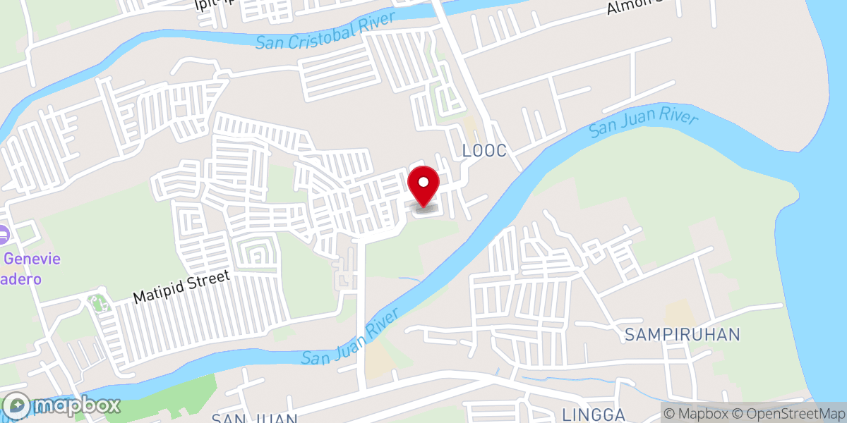Map showing location of Holy Trinity Baptist Mission of Calamba