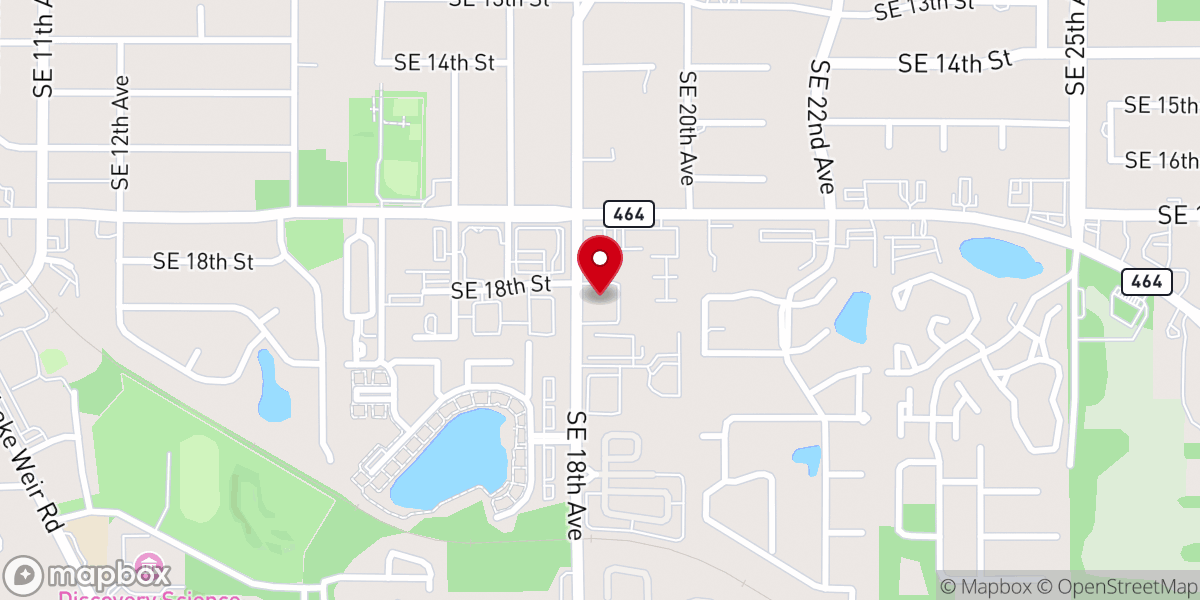 Map showing location of Ocala chapel
