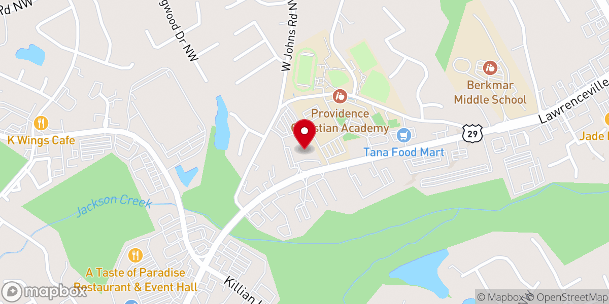 Map showing location of Brotherhood of St. Martin of Porres, Atlanta