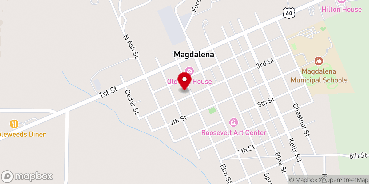 Map showing location of St. Mary Magdalene Catholic Church