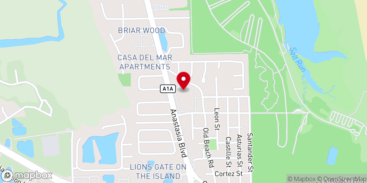 Map showing location of Anastasia Baptist Academy