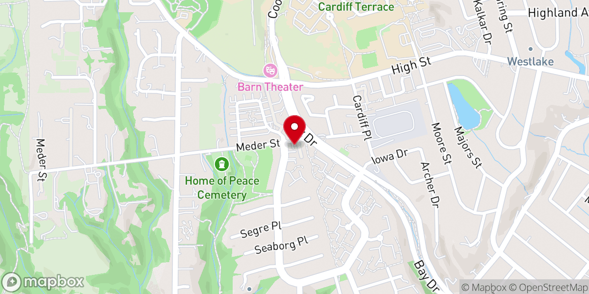 Map showing location of Newman Catholic Club