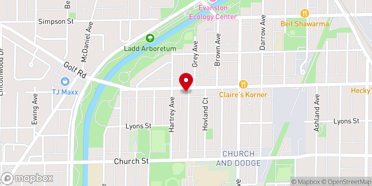 Map showing location of `New Hope Christian Methodist Episcopal Church