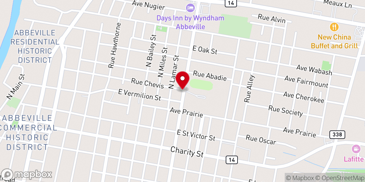 Map showing location of Praise Church