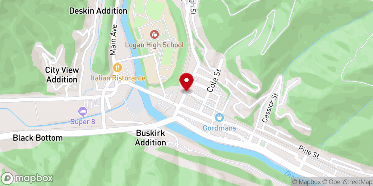 Map showing location of Jones Frank