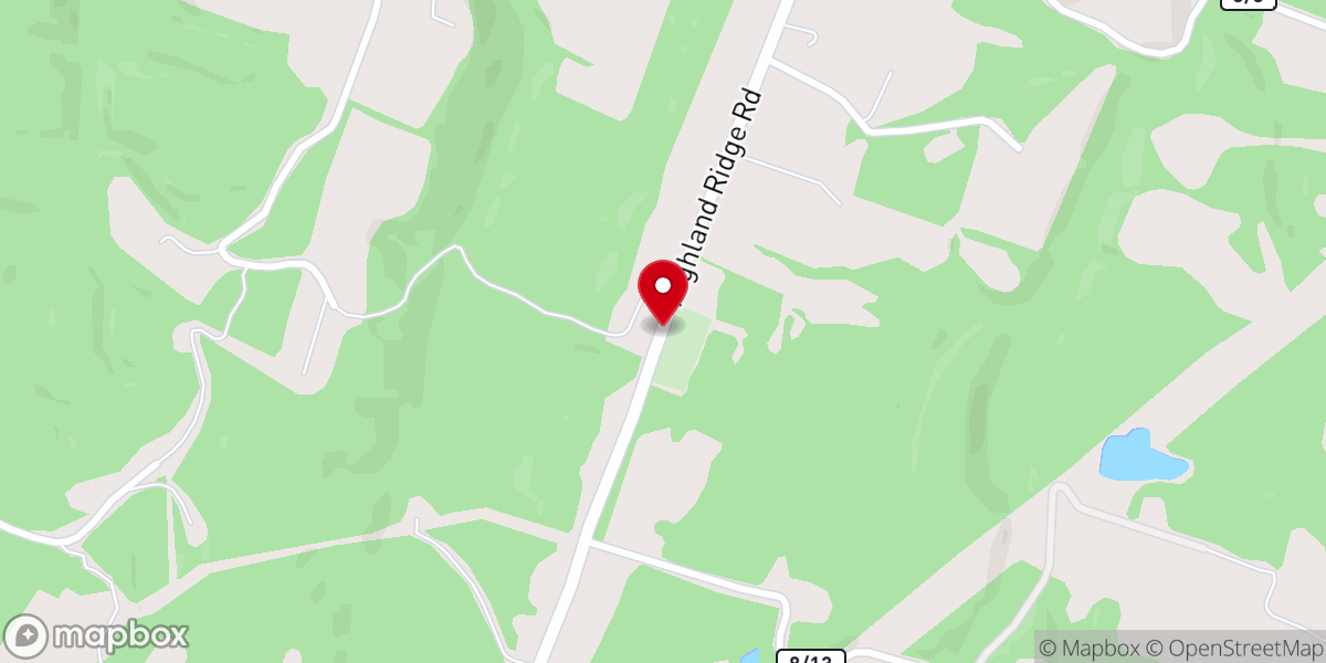 Map showing location of Highland United Methodist Church