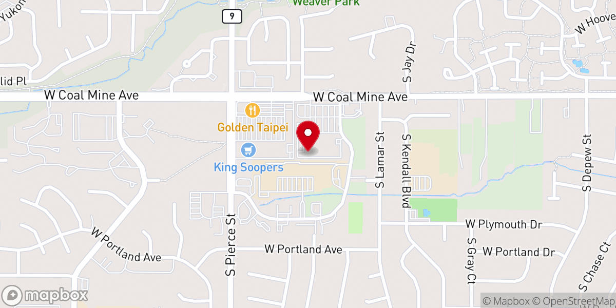 Map showing location of Open Arms Food Bank