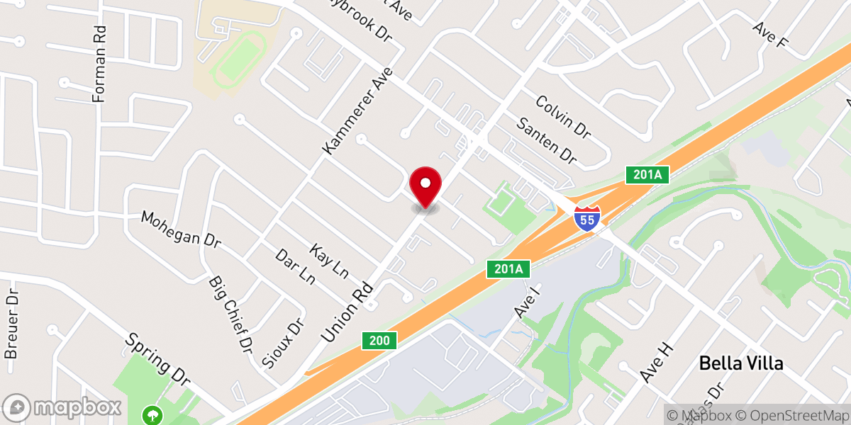 Map showing location of Saint Timothys Catholic Church
