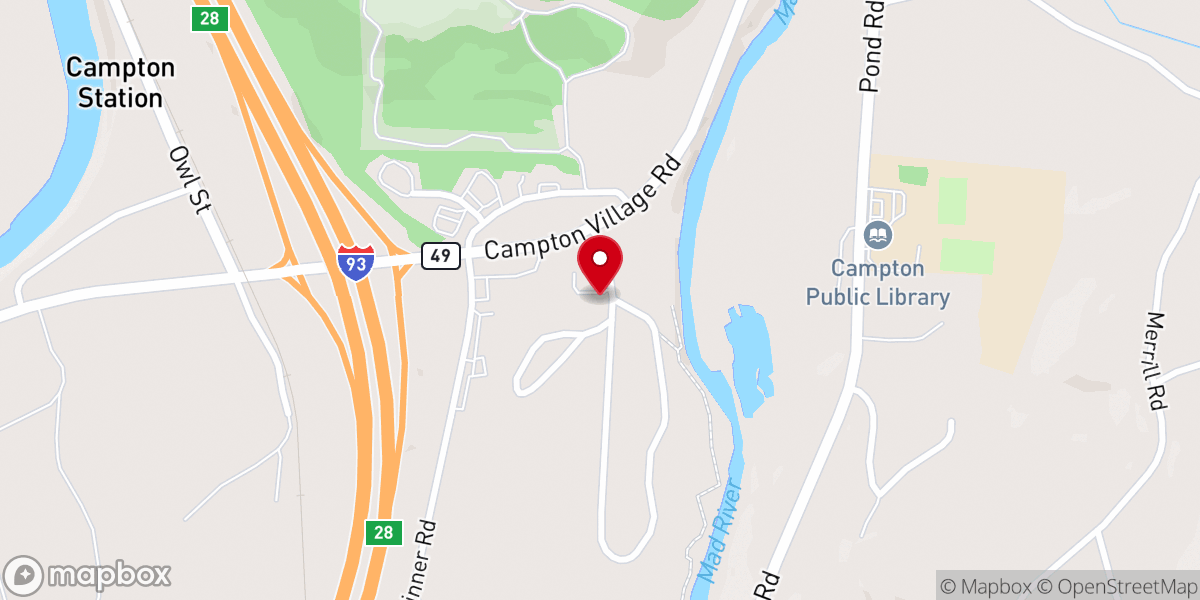 Map showing location of Mad River Coffee House
