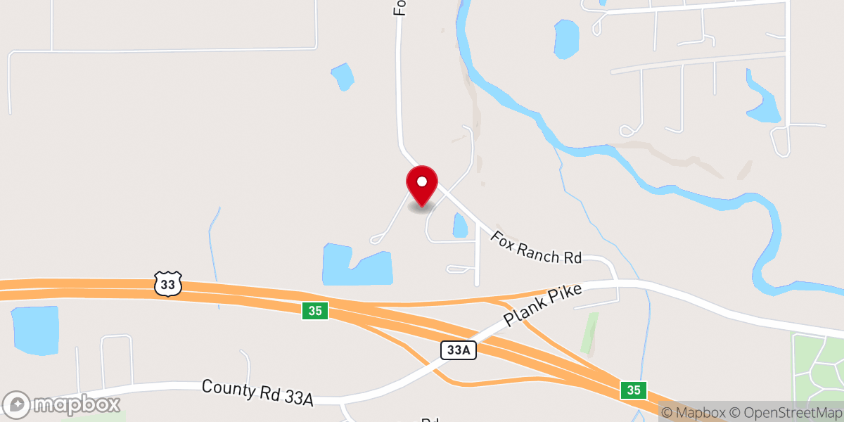 Map showing location of Wapakoneta Community Worship Center
