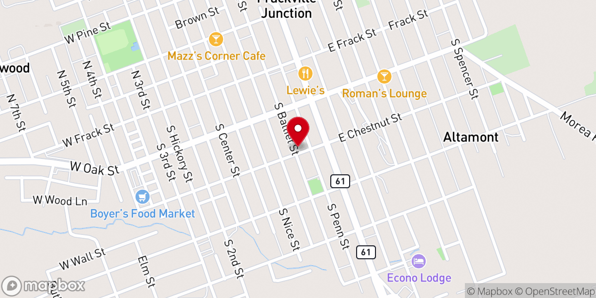 Map showing location of Church of God