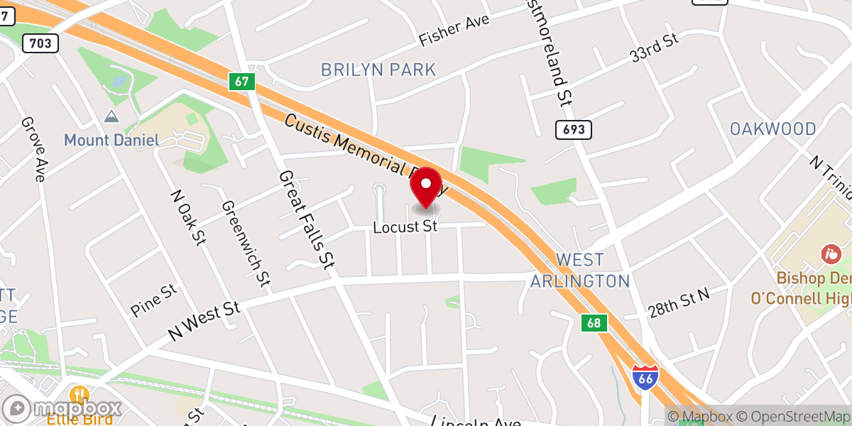 Map showing location of Arlington Spanish SDA Church