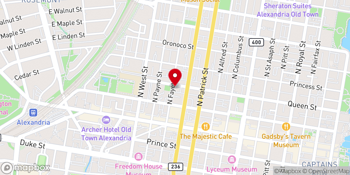 Map showing location of Antioch Church of Christ