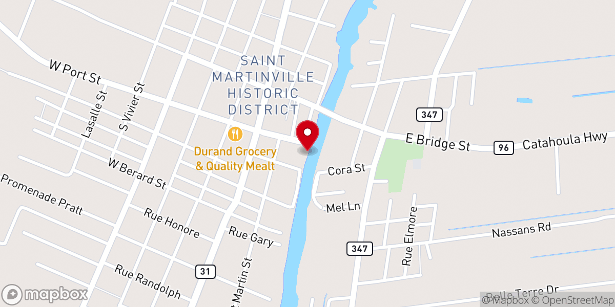 Map showing location of Evangeline Oak Park