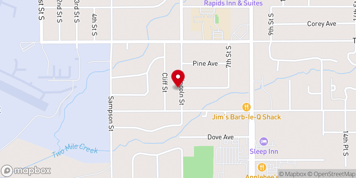 Map showing location of Mickelson David