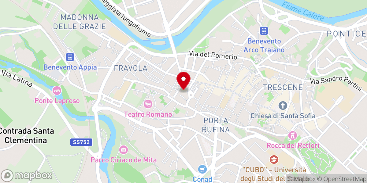 Map showing location of Tribunale Ecclesiastico Interdiocesano e d'Appello Beneventano