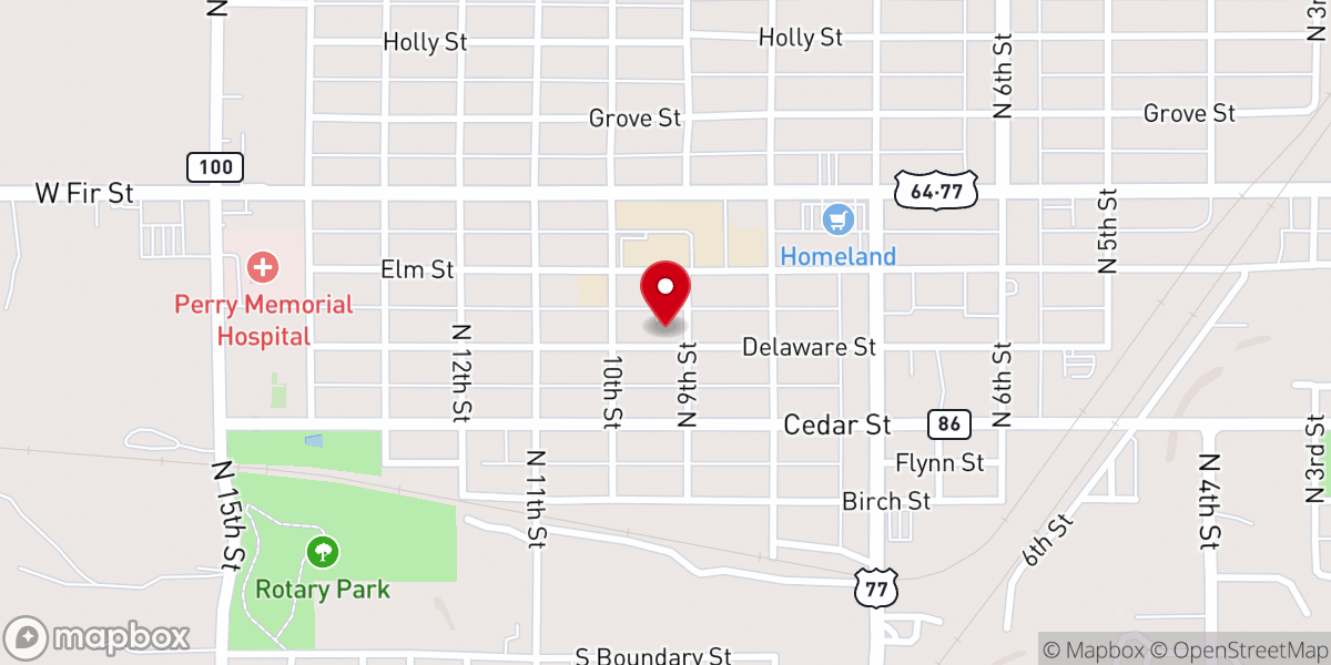 Map showing location of St. Rose of Lima Catholic Church