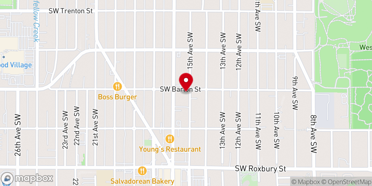 Map showing location of Highland Park Baptist Church