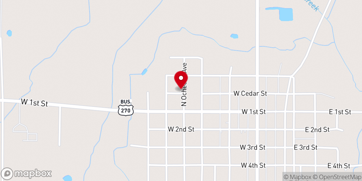 Map showing location of Community Baptist Church
