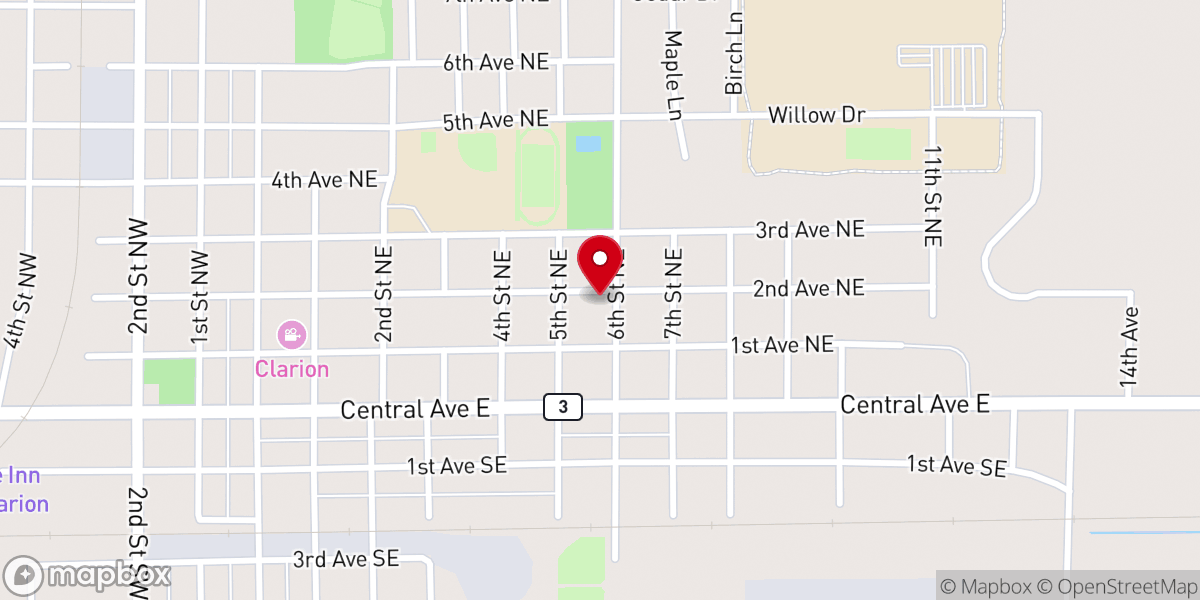 Map showing location of Holy Family Cluster