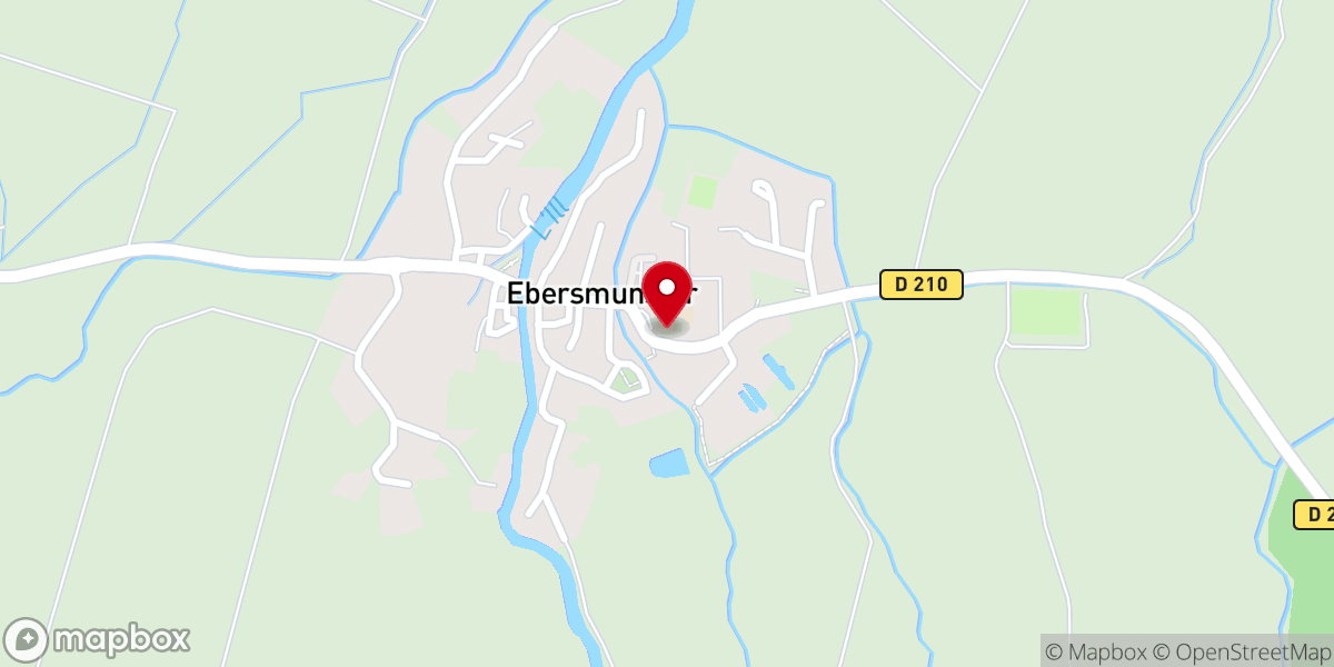 Map showing location of Abbaye d'Ebersmunster