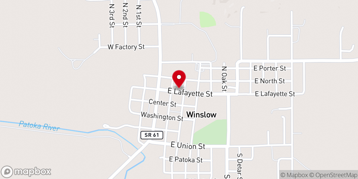 Map showing location of Winslow United Methodist Church