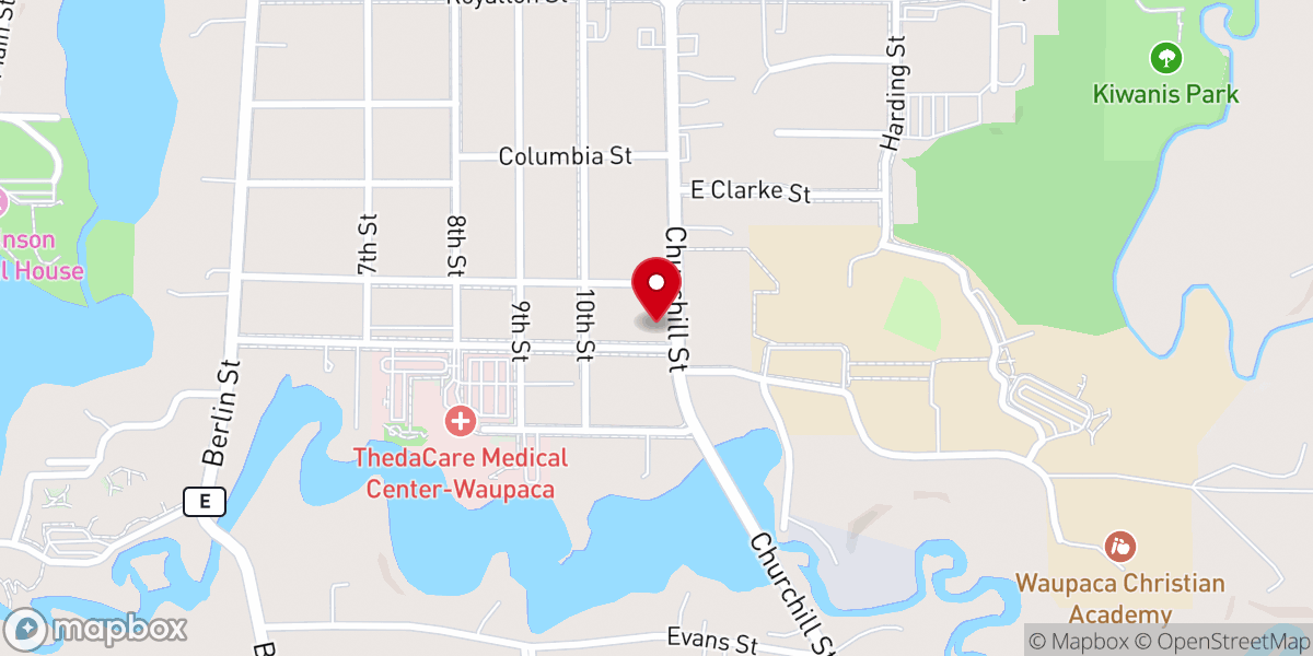 Map showing location of The Hut Drive In
