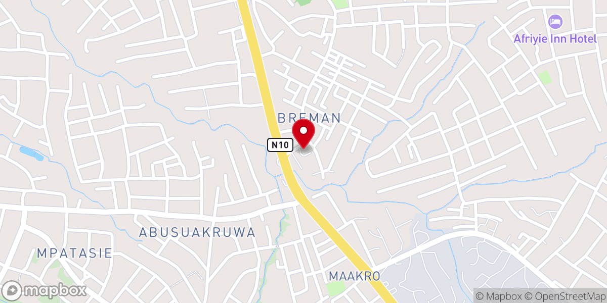 Map showing location of Breman SDA church