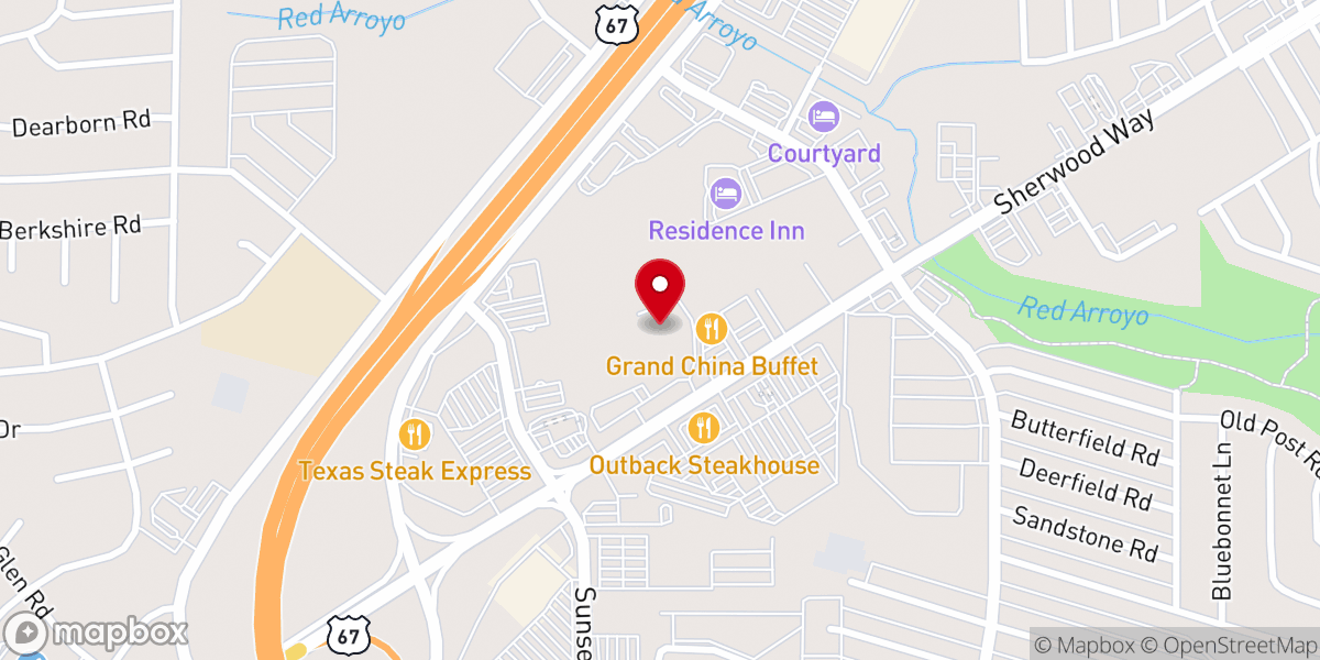 Map showing location of The Heights Church